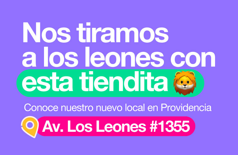 Nos tiramos a los leones con esta tiendita. Conoce nuestro nuevo local en Providencia. Av. Los Leones #1355